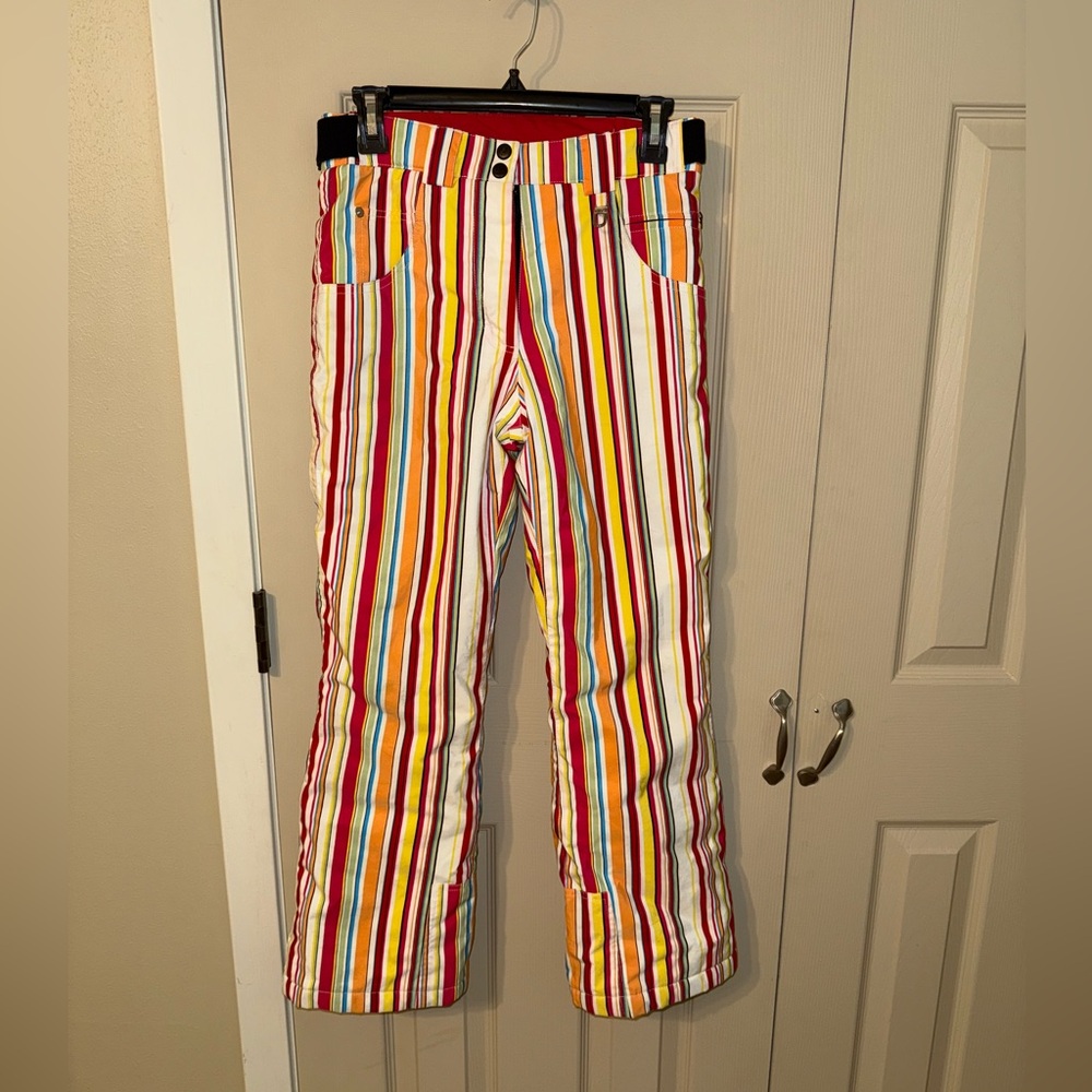 Striped Snow Ski Pants